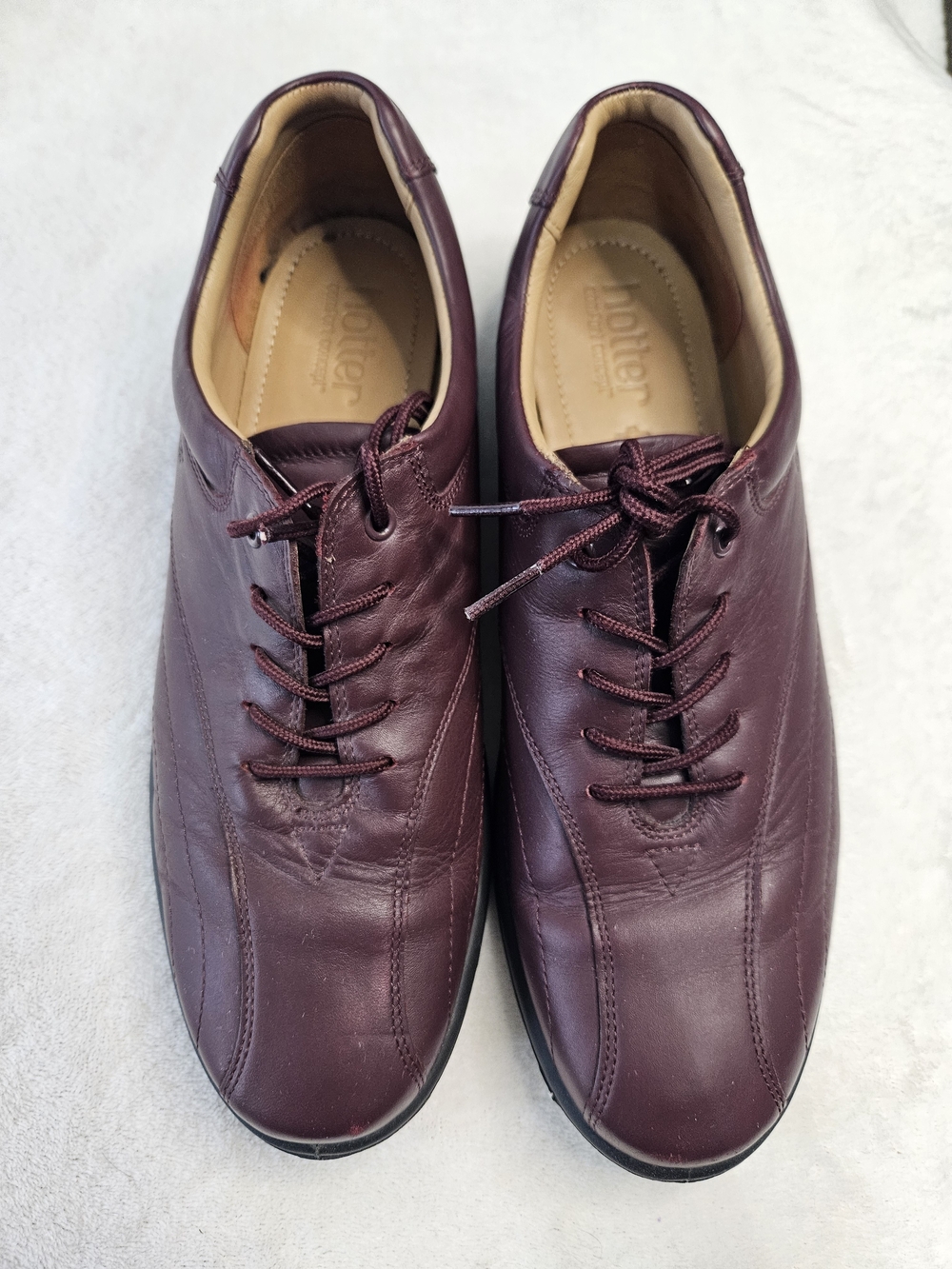 hotter Men's Leather Lace-Up Oxfords - Burgundy